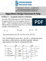 Algorithms Design Homework Help