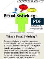 Brand Switching: Submitted By: Dheeraj Goswami