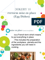 Cookery 10: Perform Mise en Place (Egg Dishes)