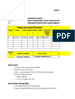 Present and Correct Enrolment Learner's Personal Information