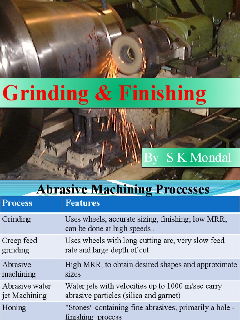 Grinding & Finishing | PDF | Grinding (Abrasive Cutting) | Abrasive
