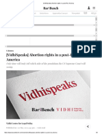 (VidhiSpeaks) Abortion Rights in A Post-Roe America