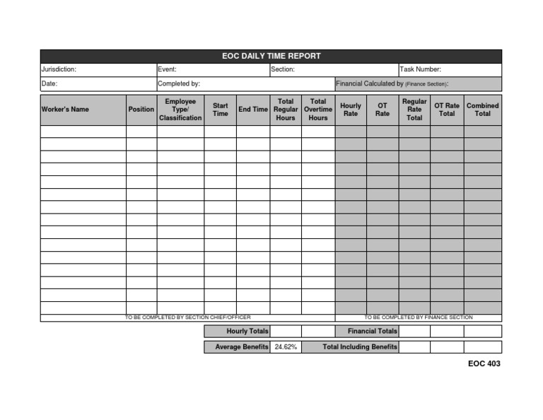 Daily Employee Time Report Template | PDF | Finance & Money Management