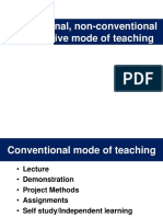 Conventional Nonconventional and Innovative Mode of Teaching