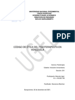 Código de Ética Del Fisioterapeuta en Venezuela