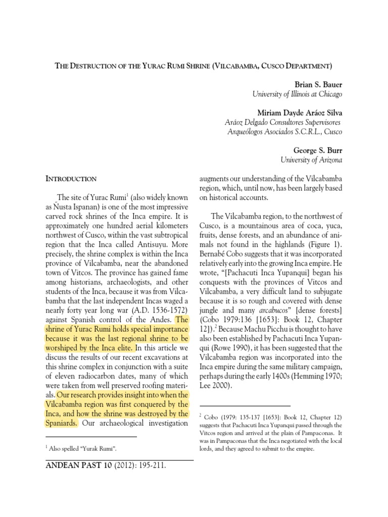 Destruction of Yurac Rumi Shrine | PDF | History