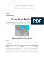 Ubicación geográfica de las Regiones Económicas de Venezuela y sus características mapa ghc