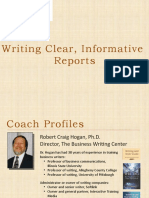 Writing Clear, Informative Reports