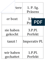 Zuordnungsspiel zu Verbformen