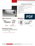Photo Indication Dimension Diagram: 2MP Bullet With D/N, Adaptive IR, Basic WDR, SLLS, Vari-Focal Lens