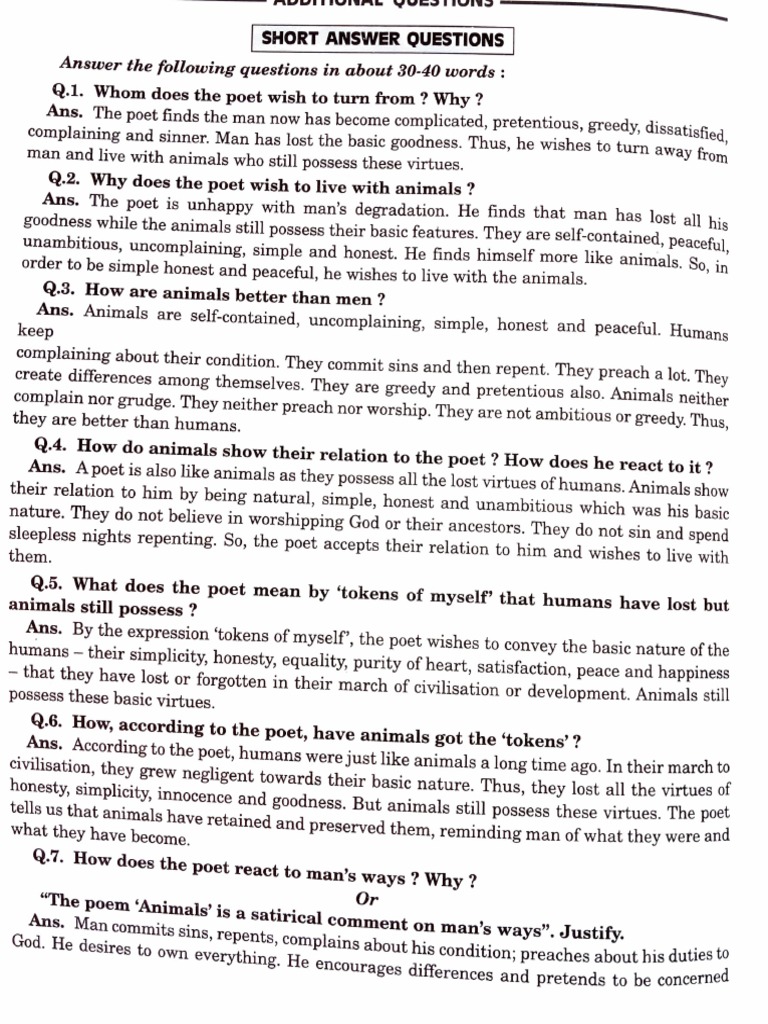 Man vs. Animals: A Poetic Reflection | PDF | Poetry | Virtue