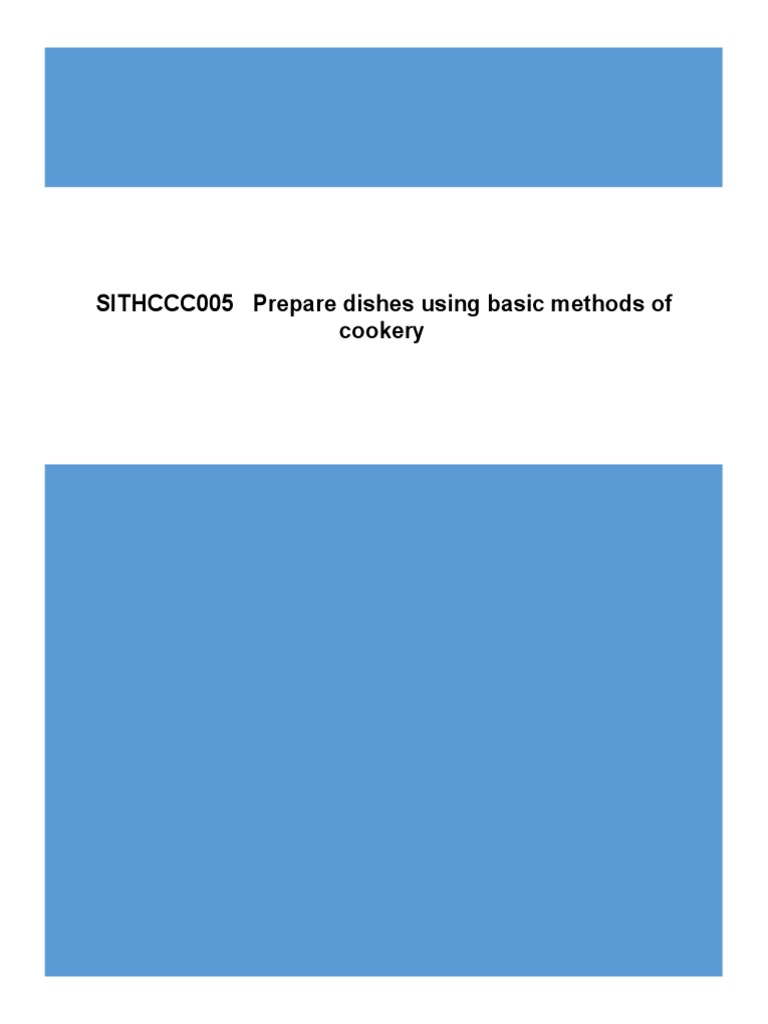 05 Basic Methods of Cookery | PDF | Cooking | Roasting
