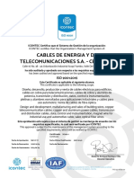 Cables de Energia y Telecomunicaciones 9001
