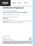 Certificate of Approval ISO 9001-2015