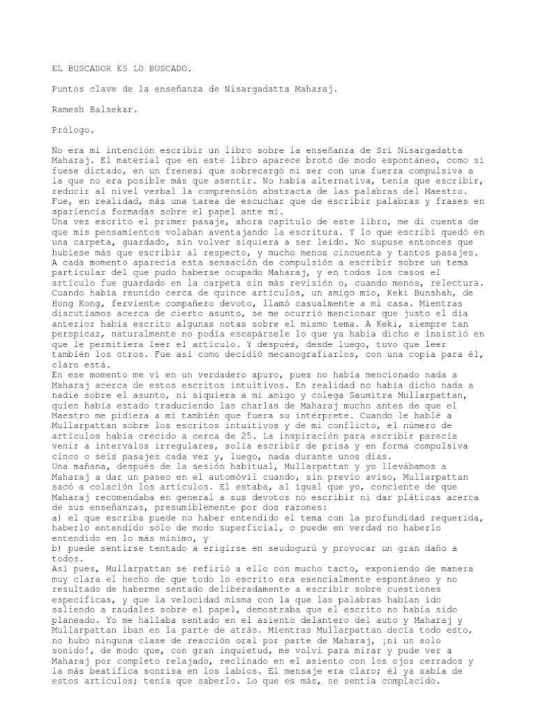 El Buscador Es Lo Buscado | PDF | Existencia | Filosofía