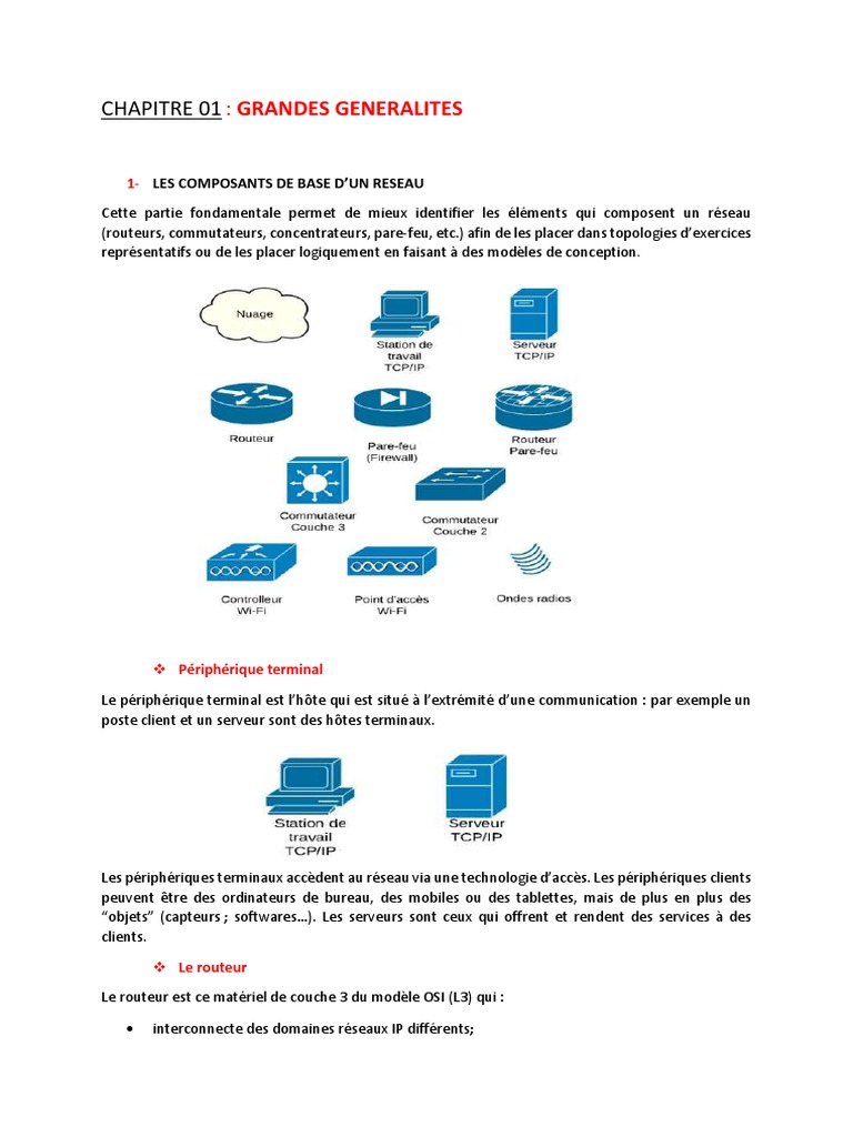Composants essentiels d'un réseau informatique | PDF | Pare-feu ...