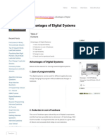 Advantages of Digital Systems