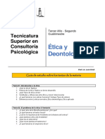 Ética y Deontología. Guía de Estudio Sobre Los Textos de La Materia 2021