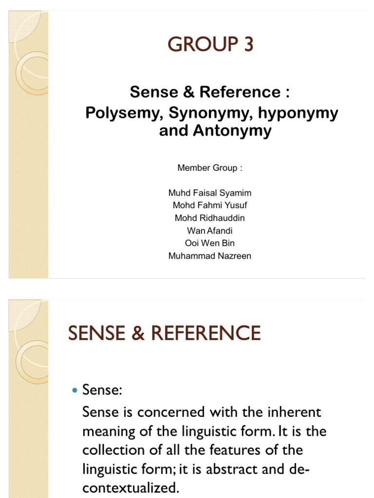 Sense and Reference | PDF | Grammar | Communication