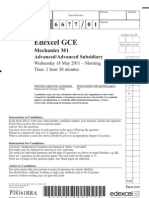 Edexcel M1 Paper May/june 2011