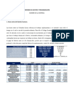 Informe de Gestión y Programación