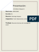 Resumen técnicas investigación social