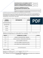 Acta de Posesión Del Consejo Estudiantil y Elección Del Representante de Los Alumnos Al Consejo Directivo