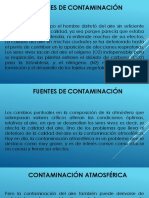 Fuentes y Efectos de La Contaminación Atmosférica