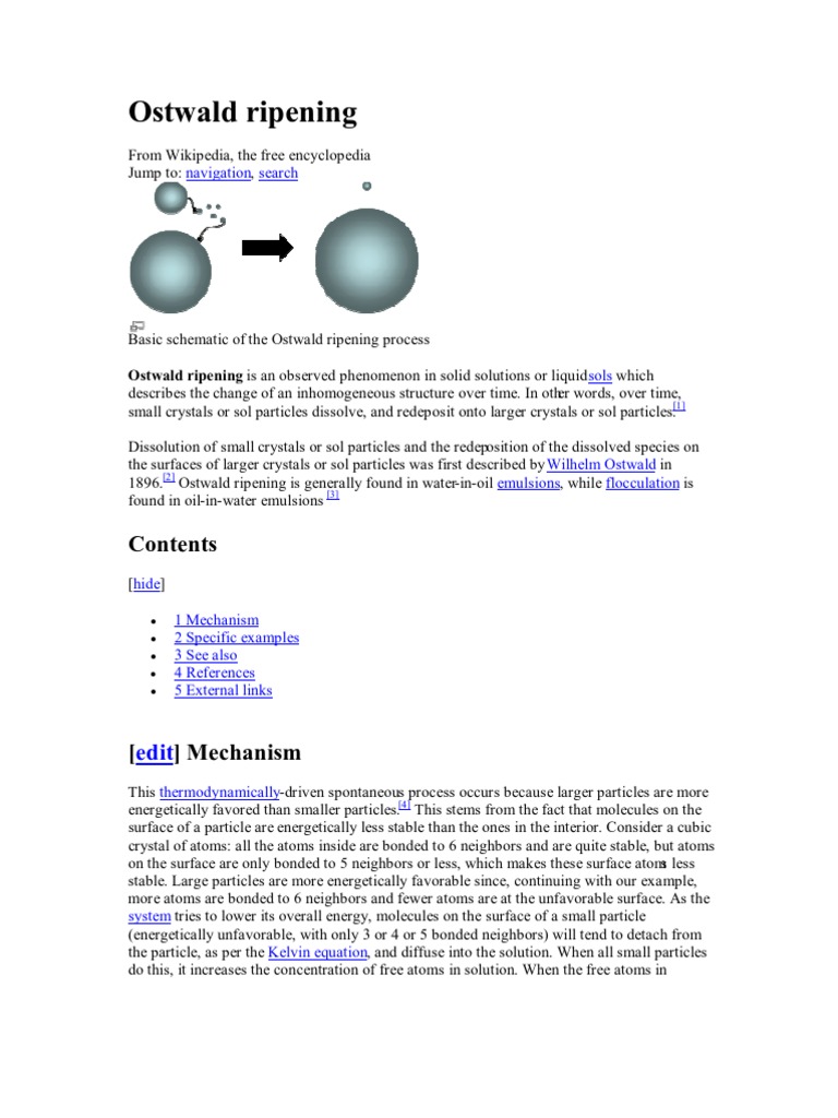 Ostwald Ripening | PDF | Applied And Interdisciplinary Physics ...