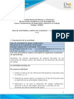 Guía de Actividades y Rúbrica de Evaluación - Tarea 4 - Reporte Final