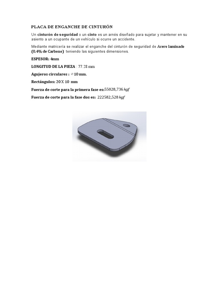 Placa de Enganche de Cinturón | PDF