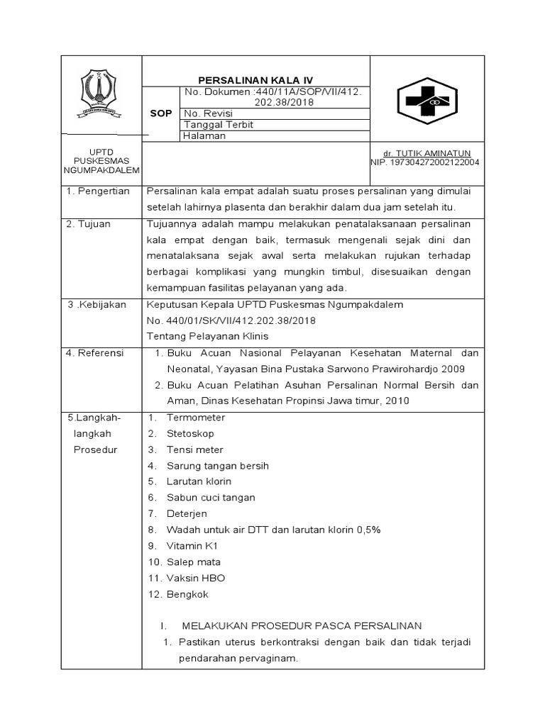 Sop Kala 4 | PDF | Kesehatan Holistik