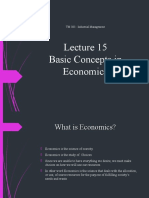 Basic Concepts in Economics: TM 303: Industrial Management