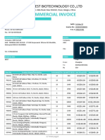 Commercial Invoice: Wuxi Nest Biotechnology Co.,Ltd