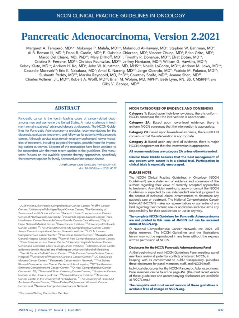 Pancreatic Adenocarcinoma | PDF | Pancreatic Cancer | Diabetes