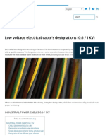 Low Voltage Electrical Cable's Designations (0.6 - 1 KV) - Top Cable
