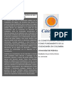 Relación de La Constitución Política de 1991 de Colombia y La Ciudadanía