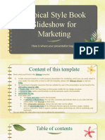 Tropical Style Book Slideshow For Marketing - by Slidesgo
