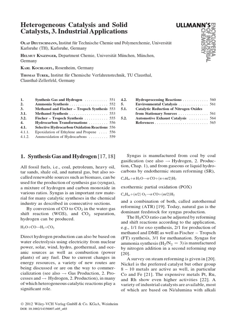 Heterogeneous Catalysis Industrial Aplications PDF Catalysis