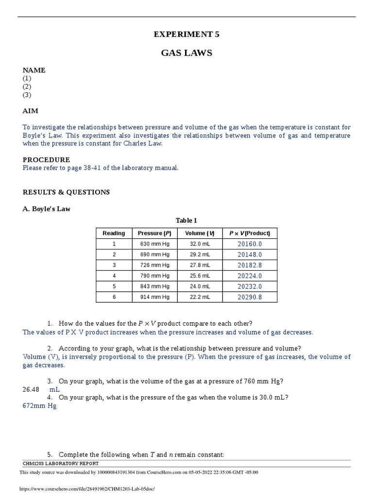 Investigating Gas Laws Analyzing the Relationships Between Pressure