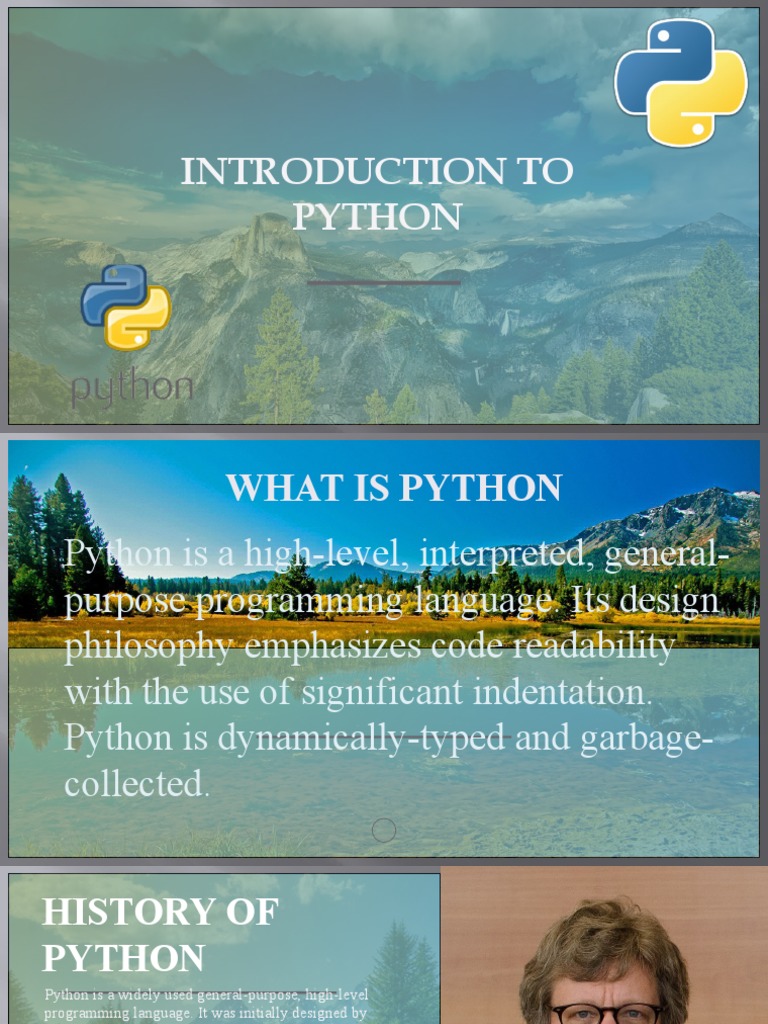 Introduction To Python | PDF | Python (Programming Language) | Computer ...