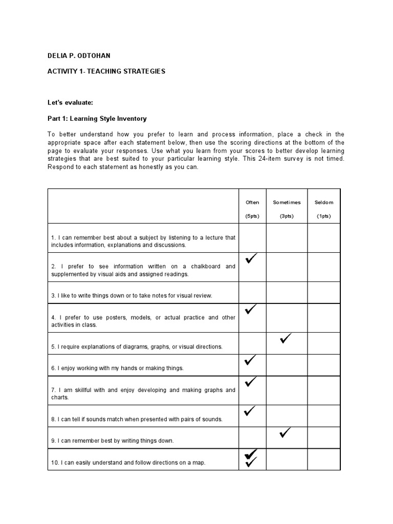 Discovering Your Learning Style | PDF | Learning | Intelligence