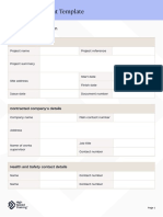 Method Statement Template: Part 1: Basic Information