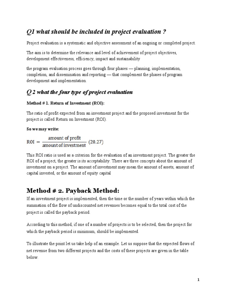 q1-what-should-be-included-in-project-evaluation-pdf-net-present