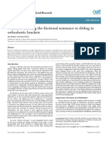 Variables Affecting The Frictional Resistance To Sliding in Orthodontic Brackets