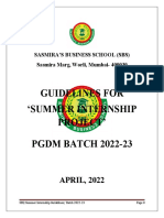 Summer Internship Report PGDM 2022 - 2023