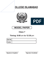 Model Paper 7th 1