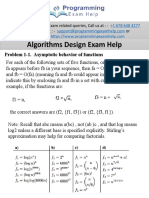 Algorithms Design Exam Help