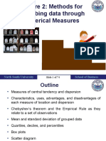 Lecture 2: Methods For Describing Data Through Numerical Measures