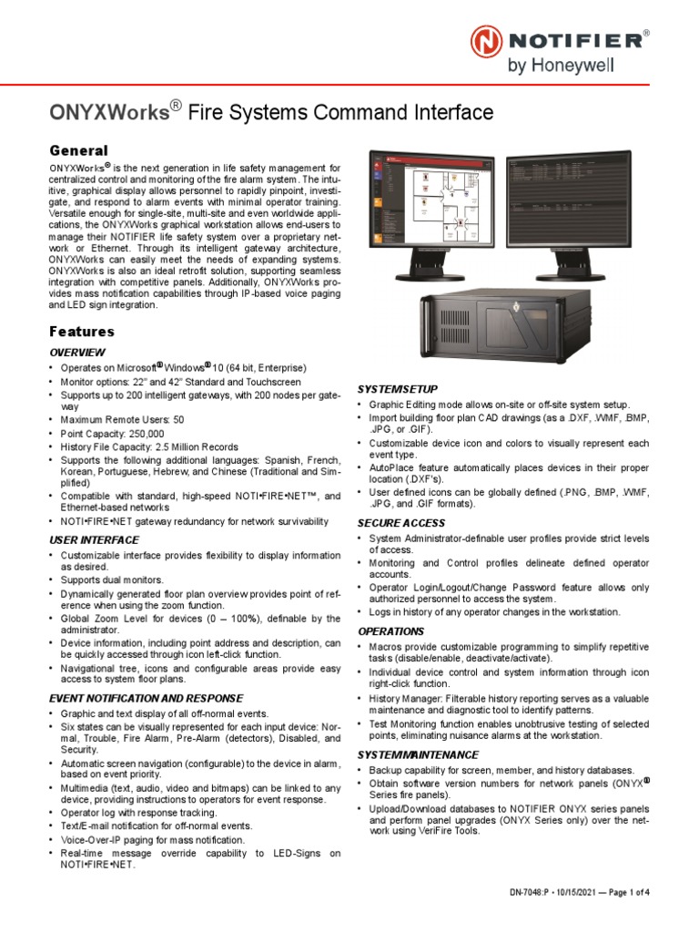 Fire Systems Command Interface: Onyxworks | PDF | Personal Computers ...